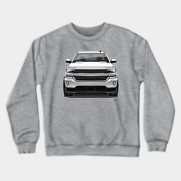 2018 Chevy 1500 Pick up BW Crewneck Sweatshirt by RBDesigns